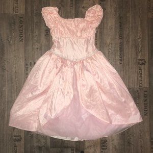 Pink pearl puff sleeve princess dress, sz 12